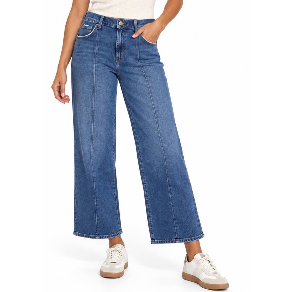 Current/Elliott Womens Size 32 Wise Leg Crop Jeans Parisian Chic Capsule Boho